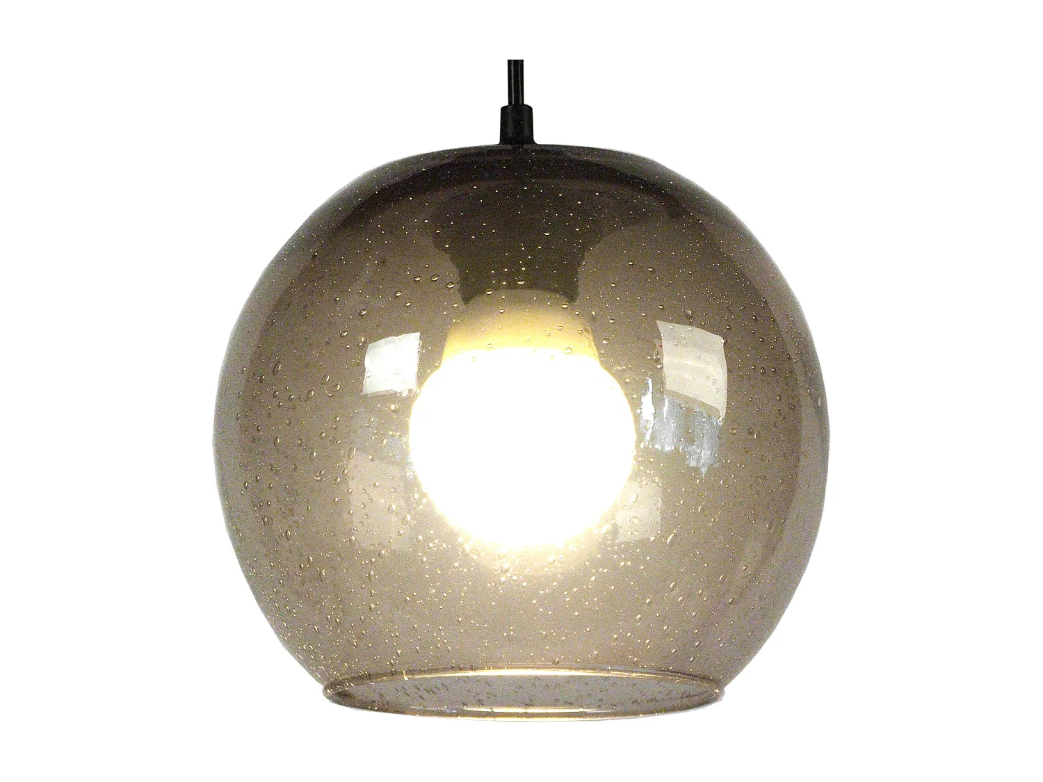 Suspensão TOSEL  BOULLEGOSA vidro tigela fumado D20 x  H77  cm