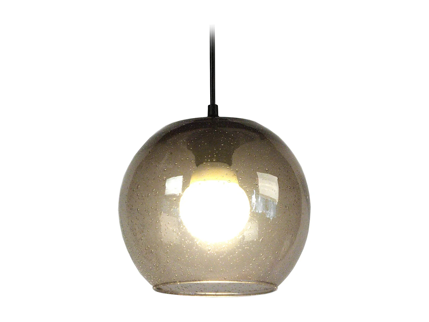 Suspensão TOSEL  BOULLEGOSA vidro tigela fumado D20 x  H77  cm