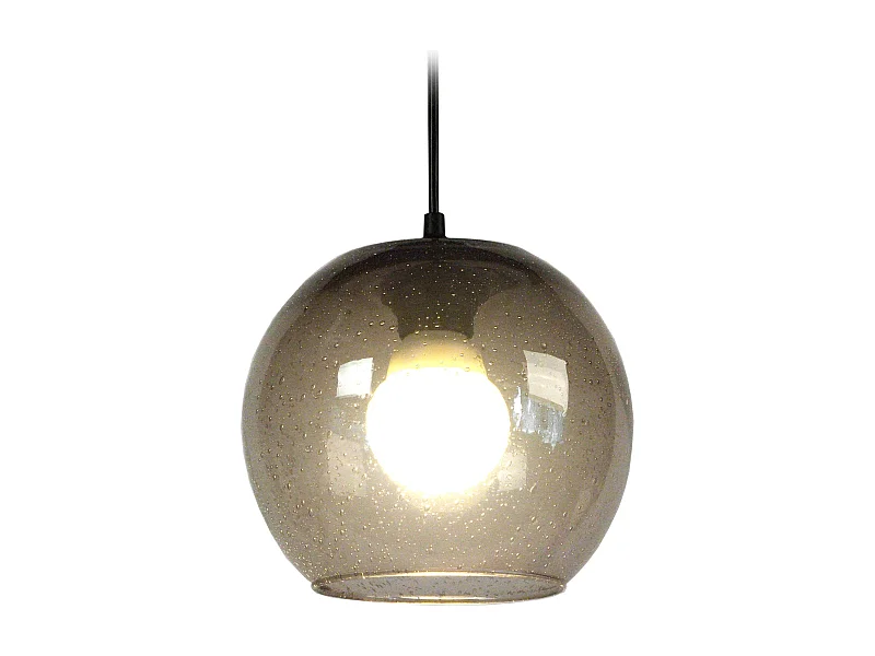 Suspension TOSEL ,verre,Noir , H77xD20xP 20cm