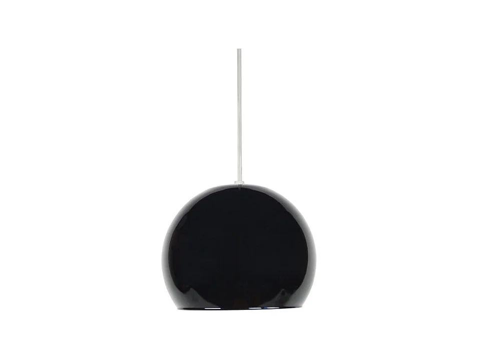 Suspension bol verre  noir 75 cm.
