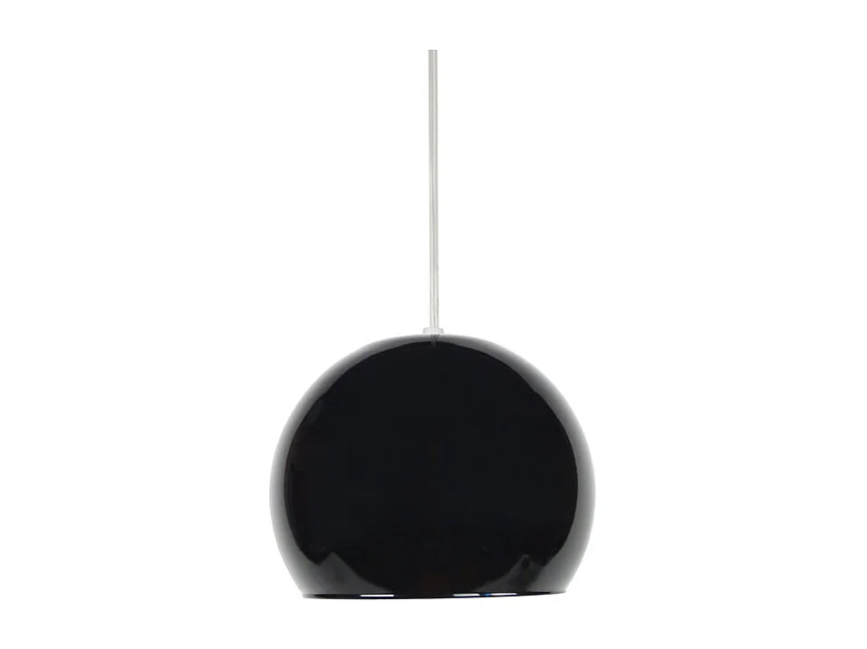 Suspension bol verre  noir 75 cm.