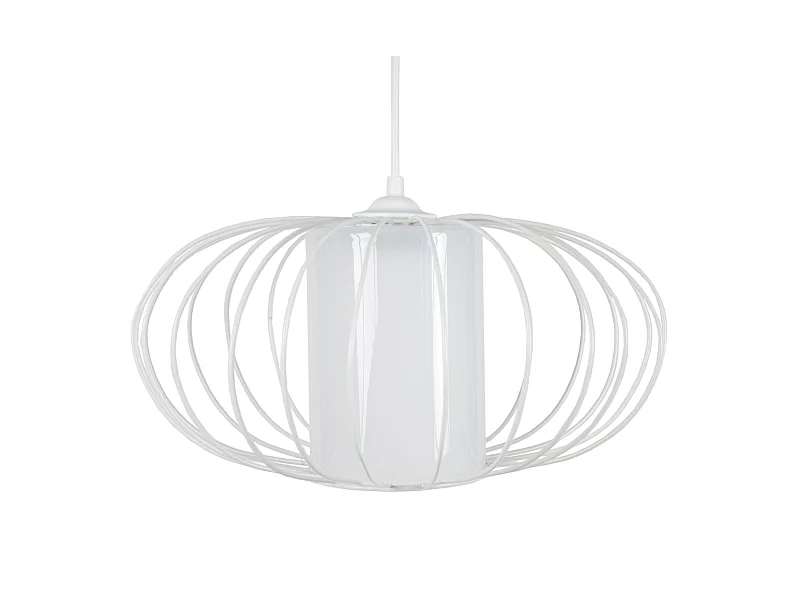 Suspensão TOSEL  OITA vidro globo amarelo D35 x  H77  cm