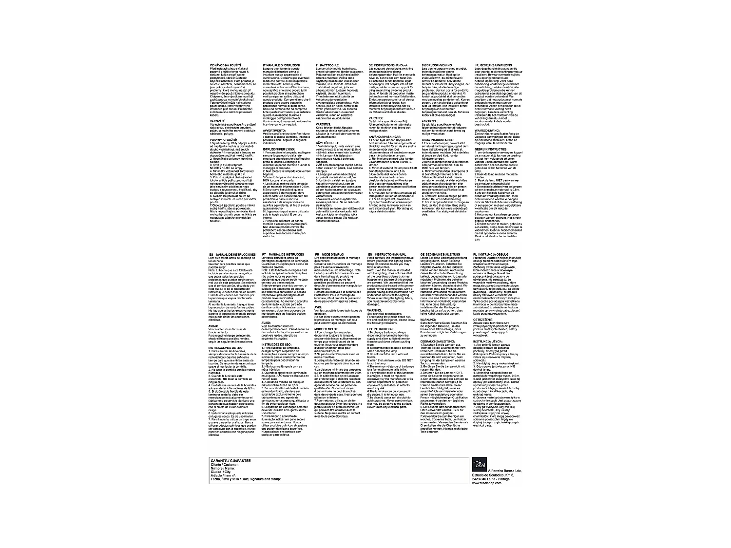 Suspensão TOSEL  CHÂTAIGNIER metal cônico cinza D14,5 x  H95  cm