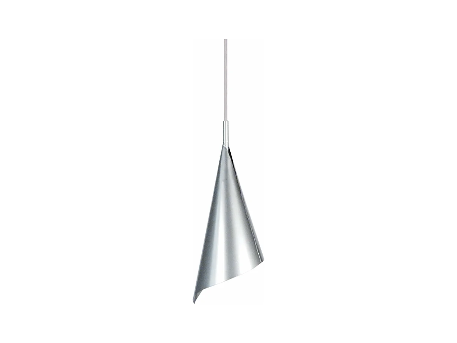 Suspension, conique métal  aluminium 95 cm.