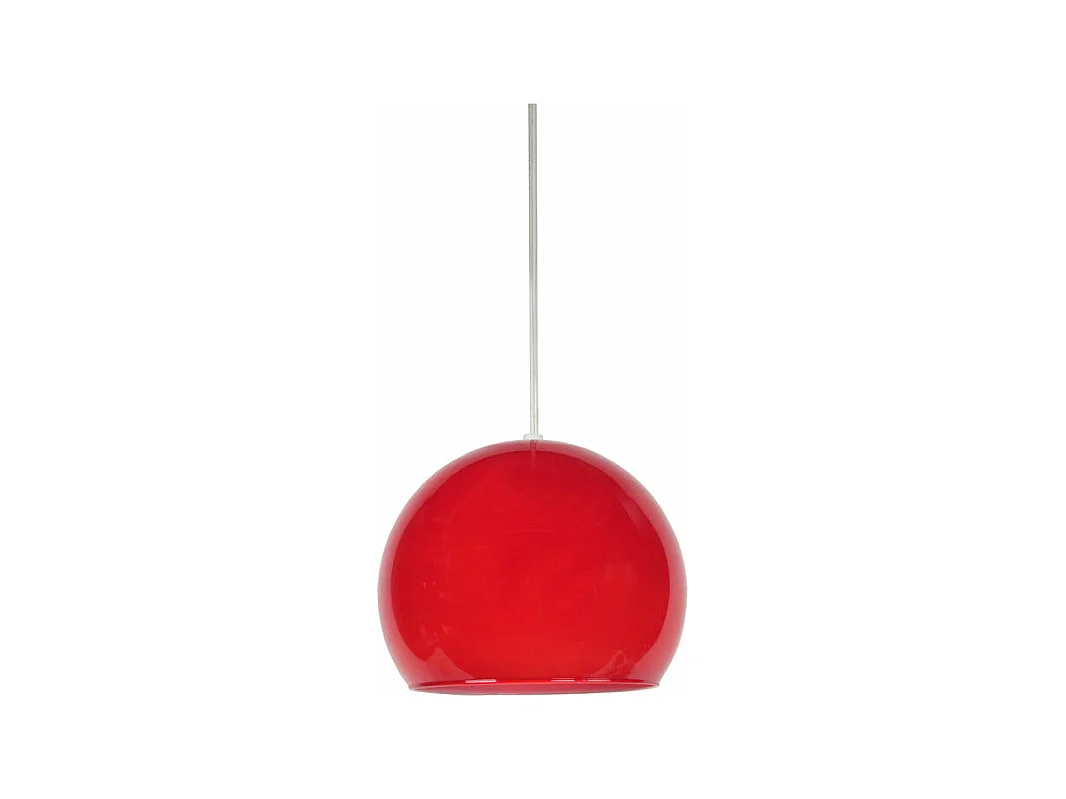 Suspensão TOSEL  PALLA vidro cúpula cetim branco D45 x  H74  cm