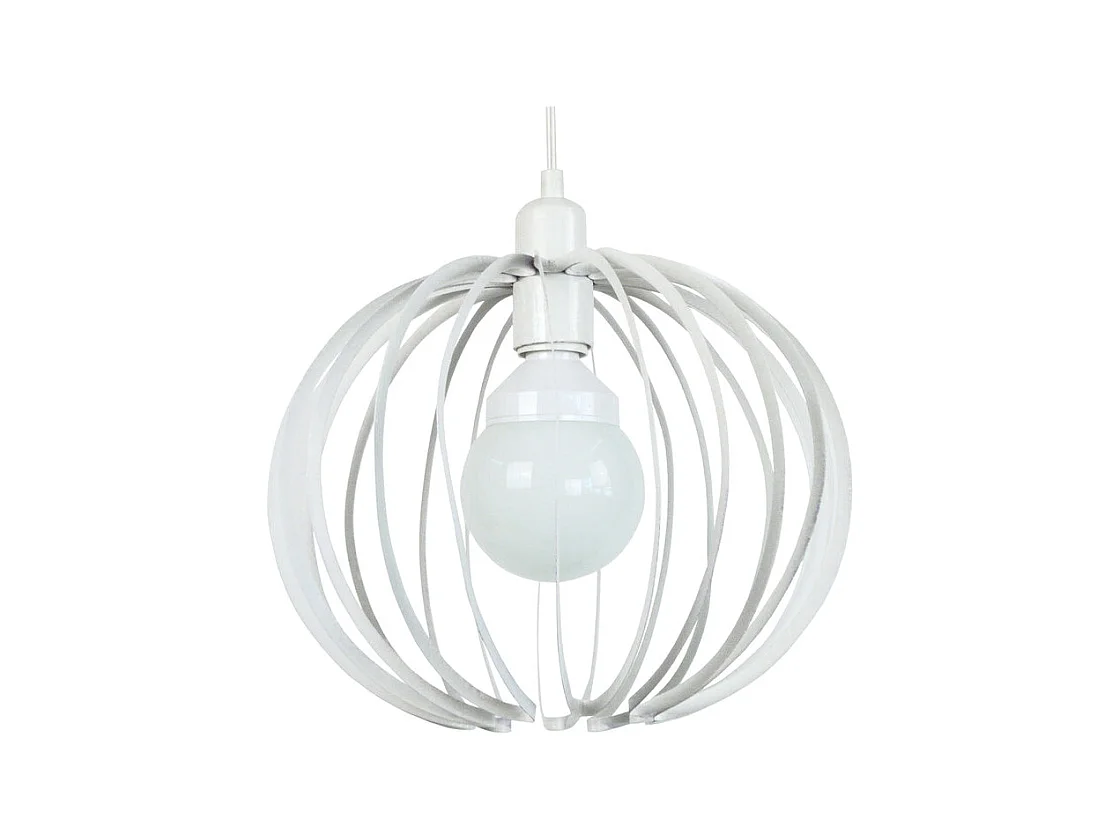 Suspensão TOSEL AFONSO metal globo branco D25 x  H85  cm