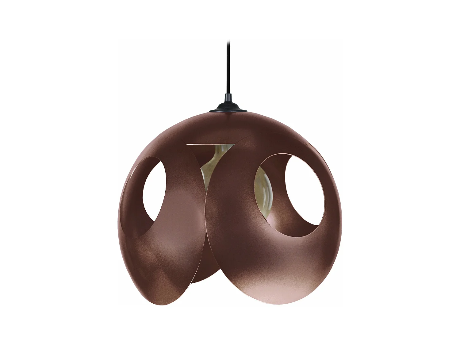 Suspension sephere métal  bronze 80 cm.