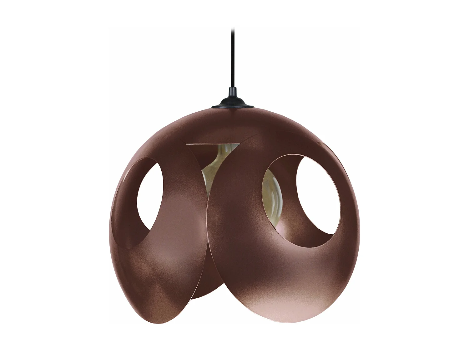 Suspension sephere métal  bronze 80 cm.