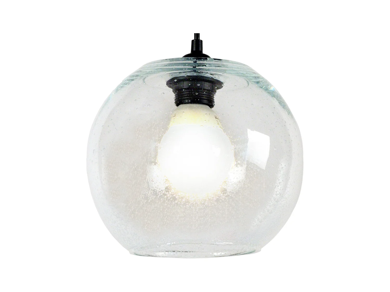 Suspensão TOSEL  BOULLEGOSA vidro tigela claro D20 x  H77  cm