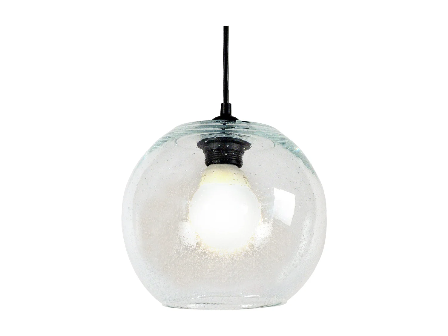 Suspensão TOSEL  BOULLEGOSA vidro tigela claro D20 x  H77  cm