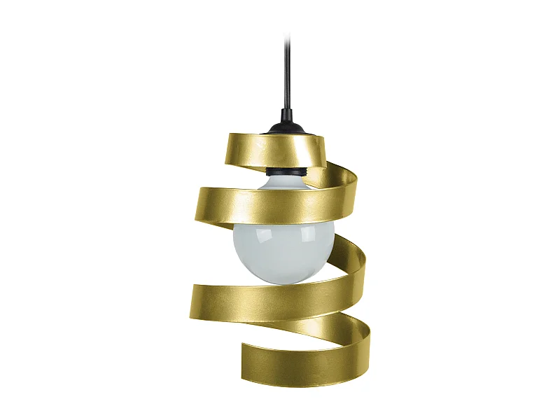 Suspension TOSEL ,métal,Doré ,H90xD 18x P 18cm