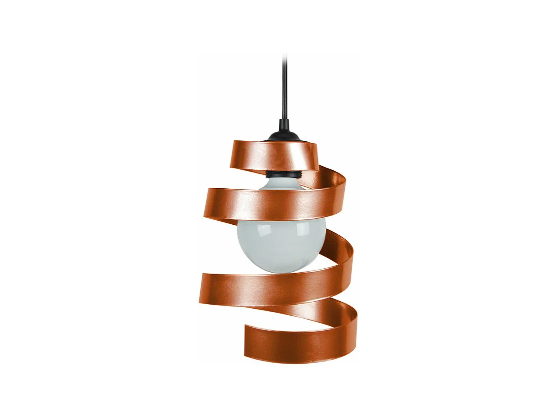 Suspension spiral métal cuivre 90 cm.