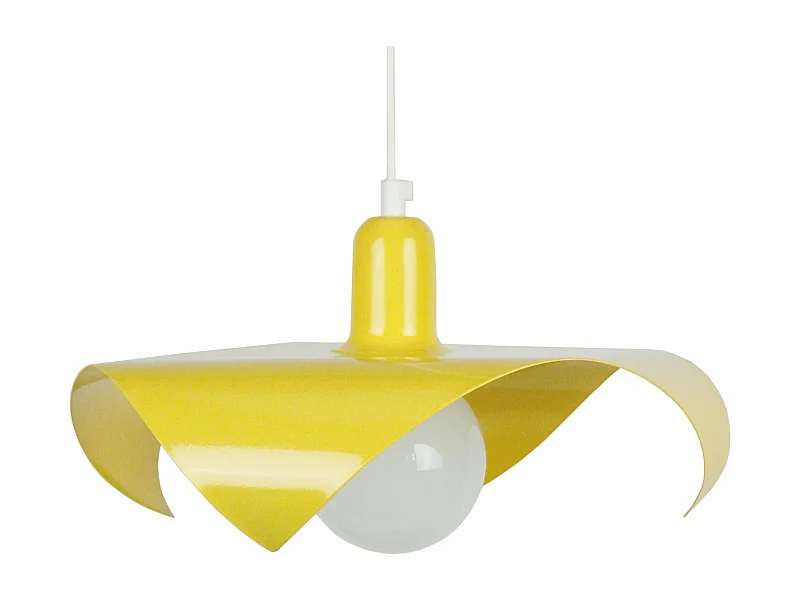 Suspensão TOSEL  MOUCHOIR vidro globo branco D35 x  H77  cm