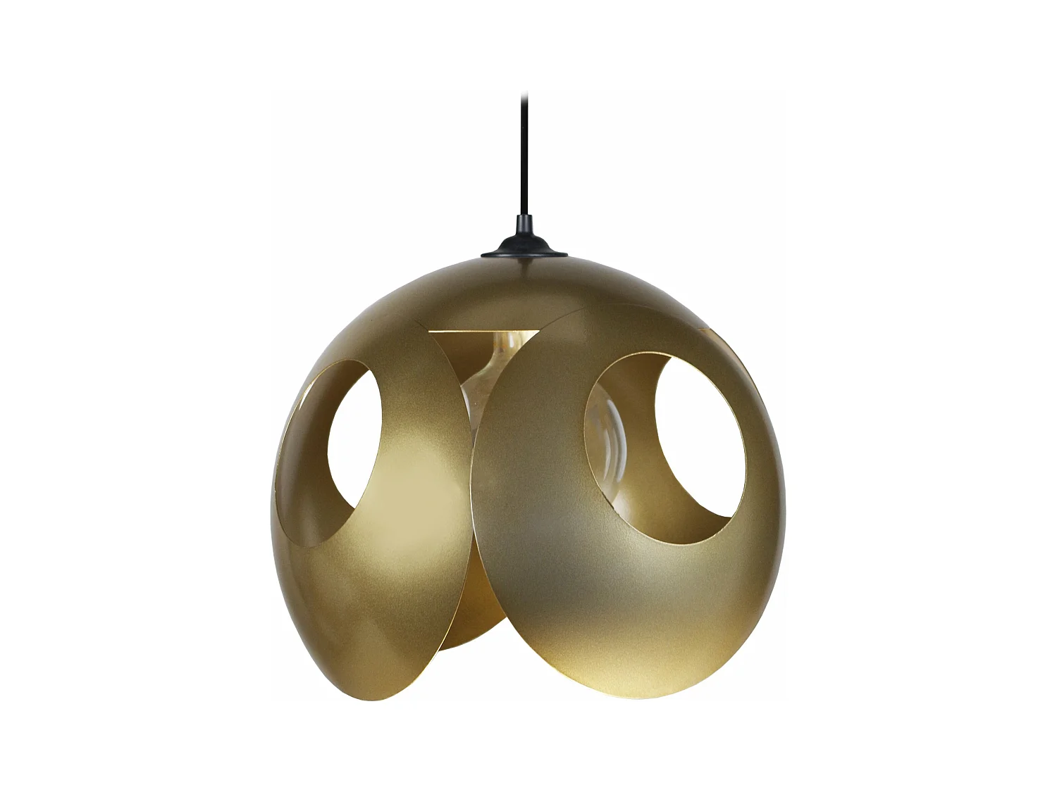 Suspension sephere métal  doré 80 cm.