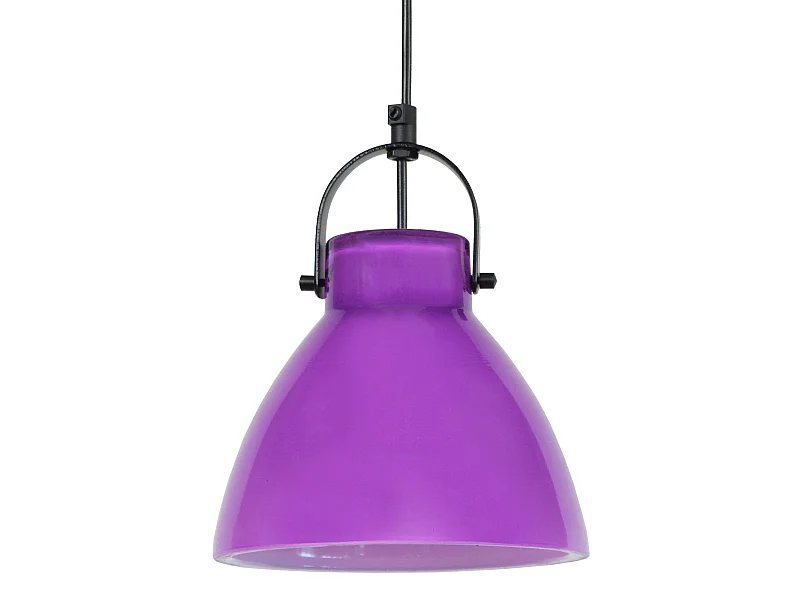 Suspensão TOSEL  ANDERSON vidro cônico lilás D25 x  H90  cm