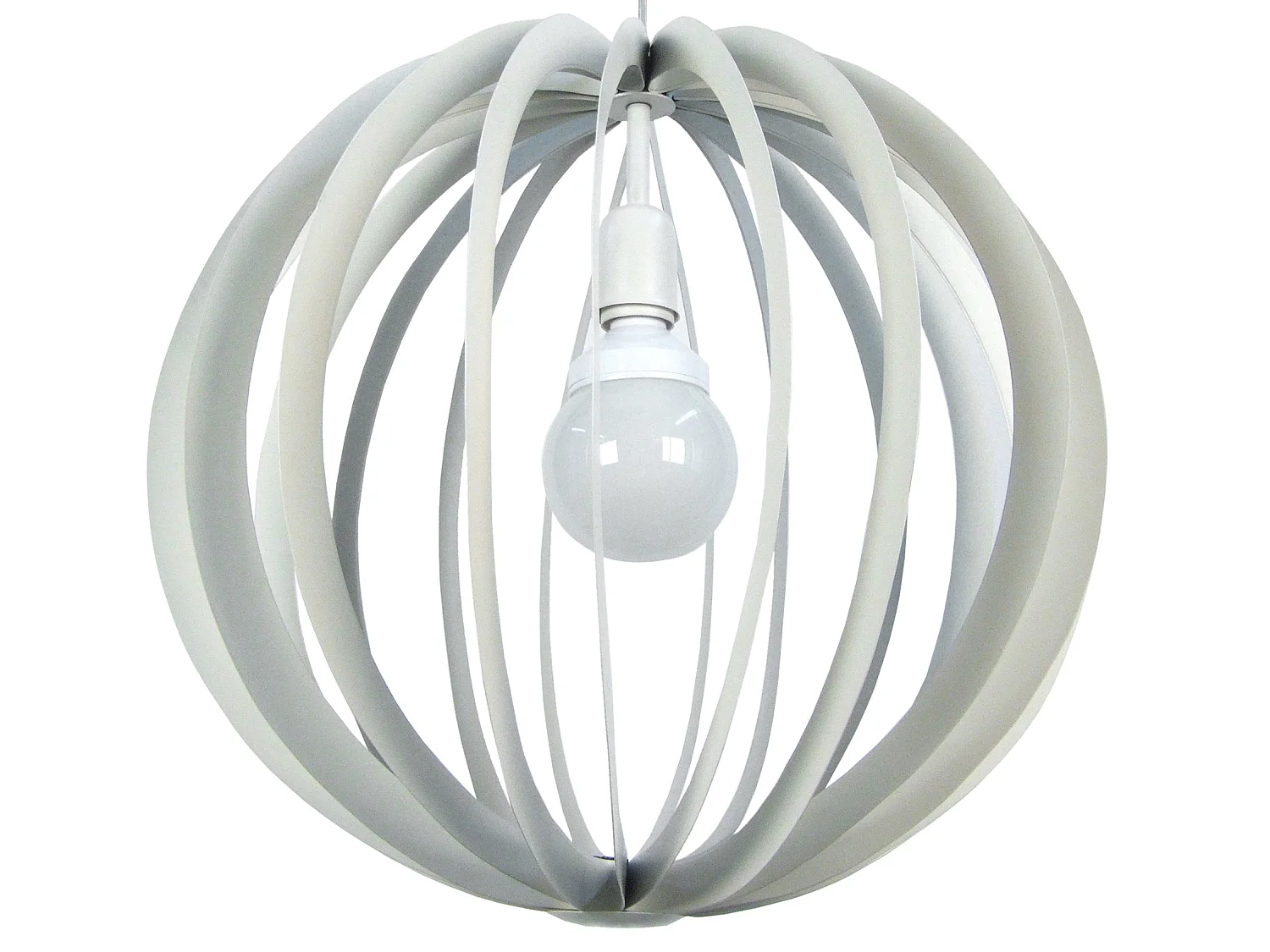 Lampadario a sospensione  metallo globo HOLLYWOOD bianco  D'50cm
