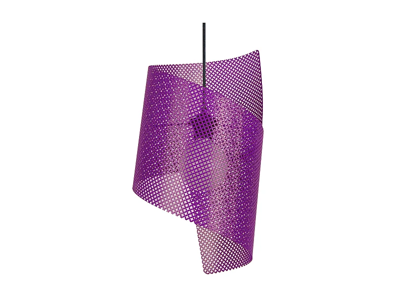 Suspensión  TOSEL ,metal,violeta ,A110xD25xP25cm
