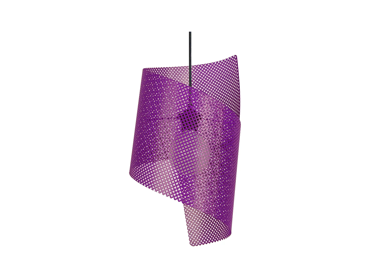 Suspensão TOSEL  BOUCLE LACY metal geométrico roxo D25 x  H110  cm