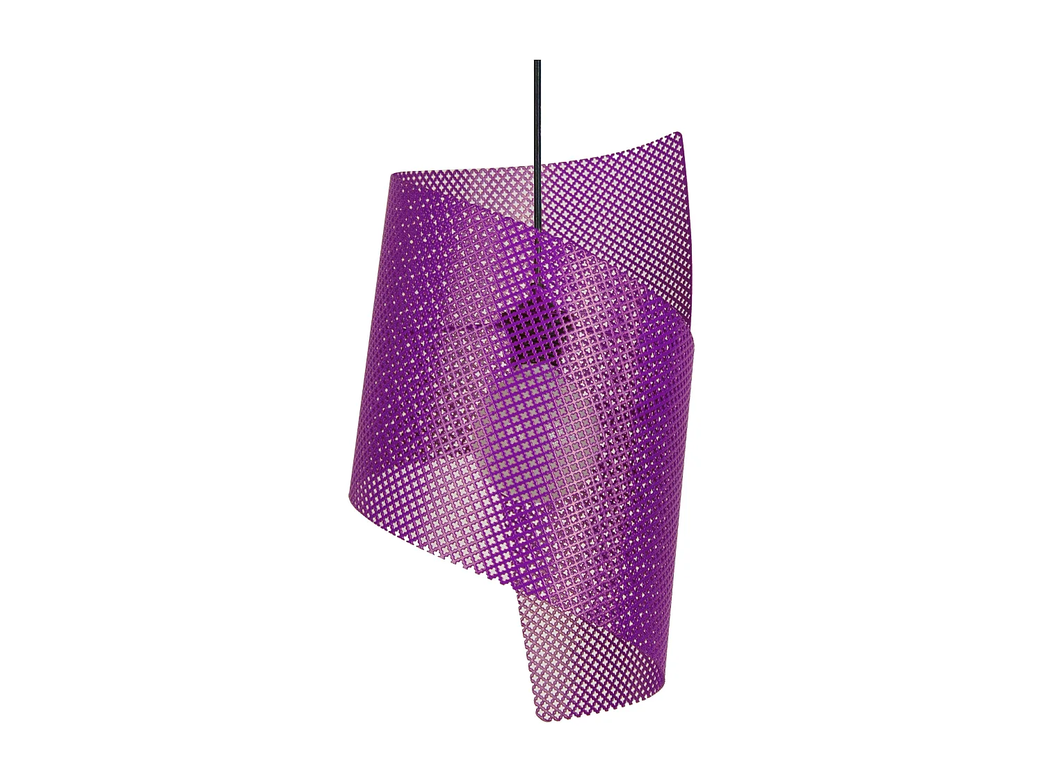 Suspensão TOSEL  BOUCLE LACY metal geométrico roxo D25 x  H110  cm