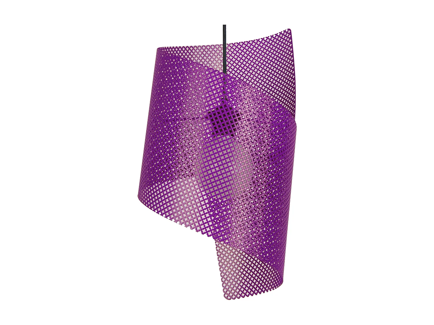 Suspensão TOSEL  BOUCLE LACY metal geométrico roxo D25 x  H110  cm