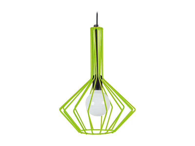 Suspension filaire métal  vert 90 cm.