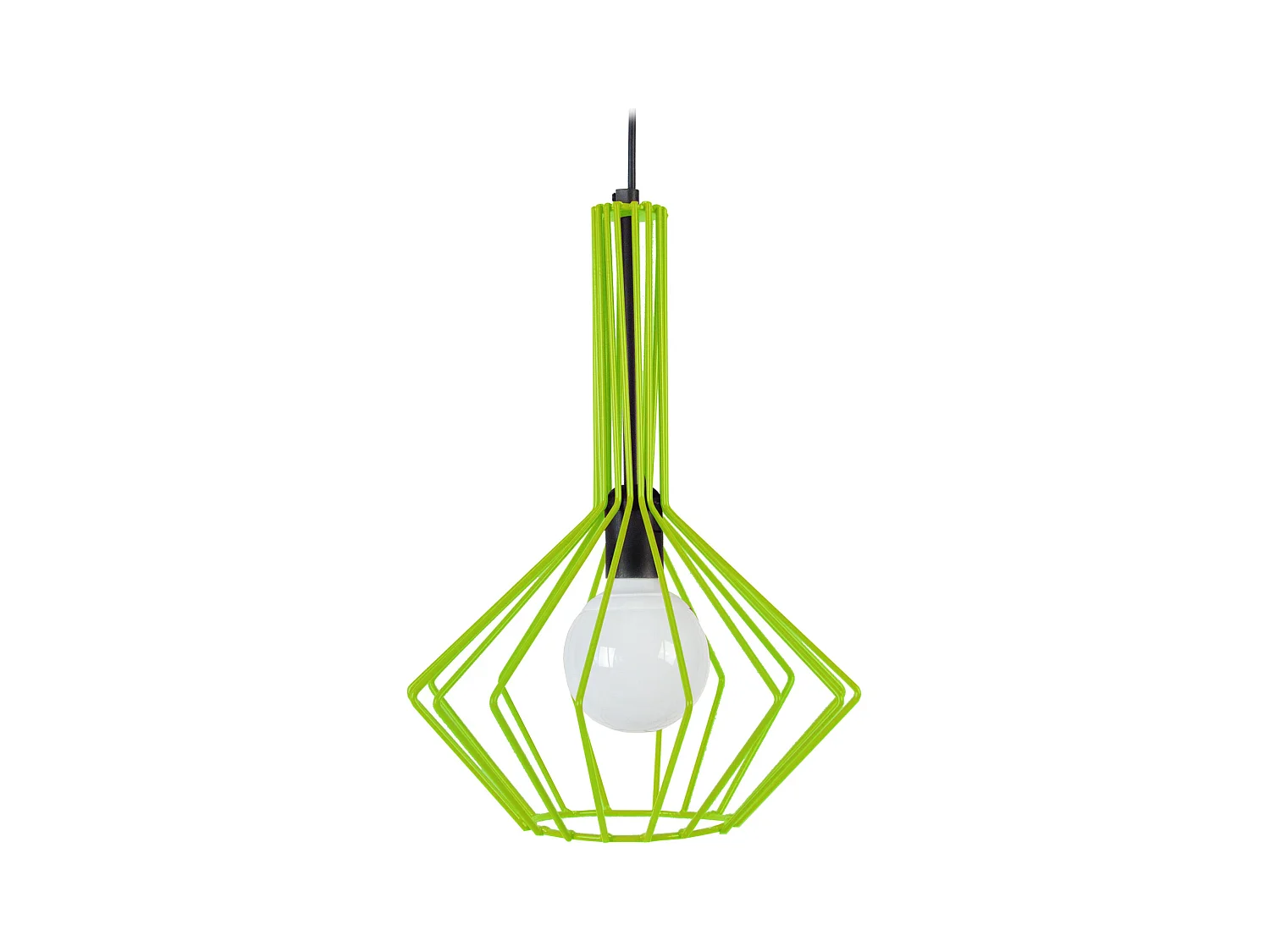 Suspension filaire métal  vert 90 cm.