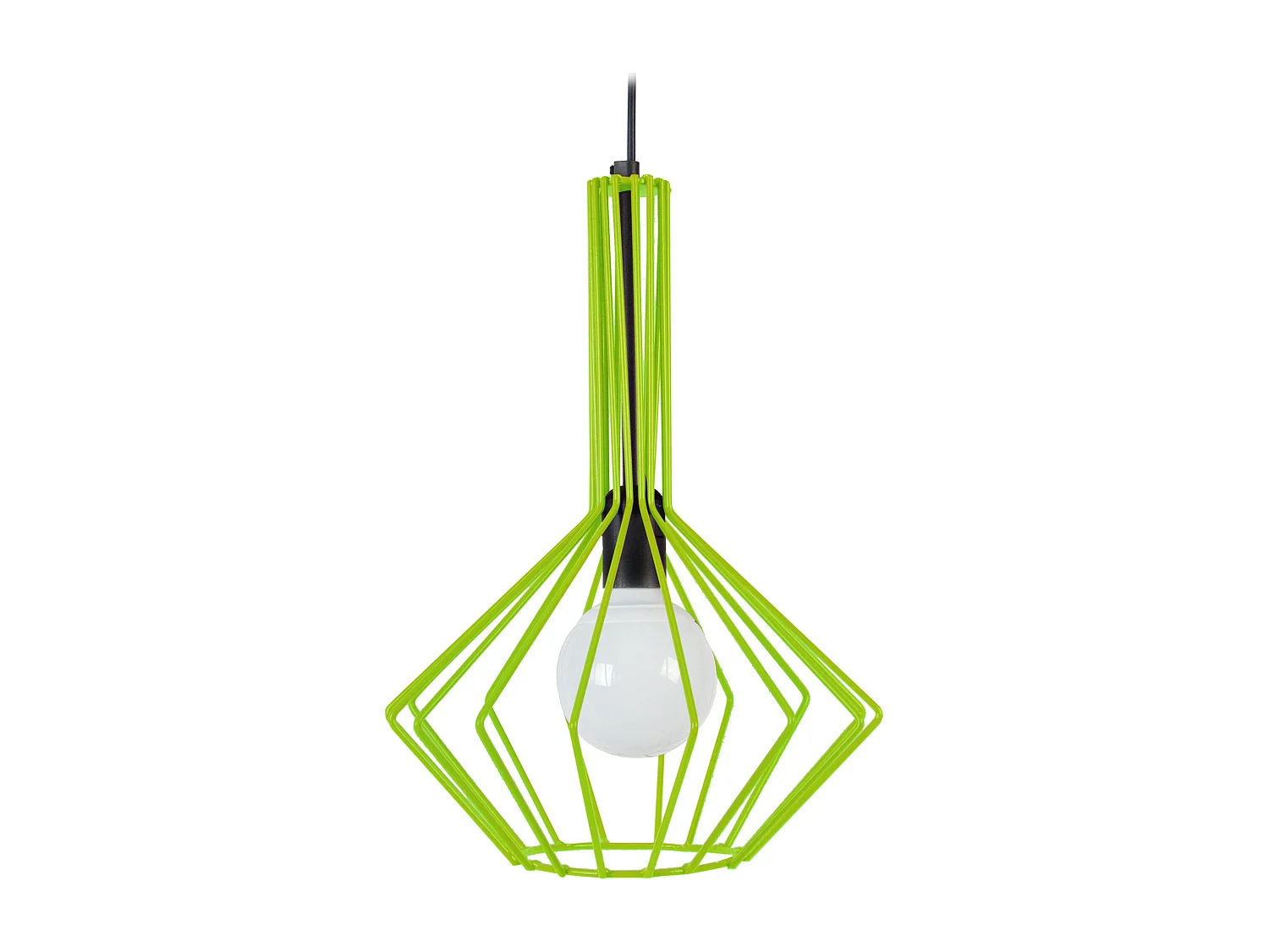 Suspension filaire métal  vert 90 cm.