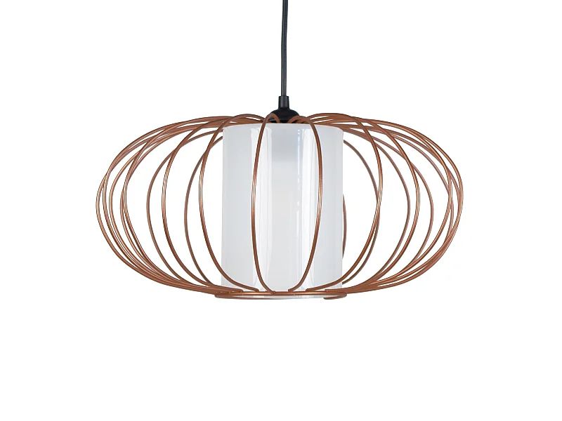 Suspensão TOSEL  OITA vidro globo azul D35 x  H77  cm