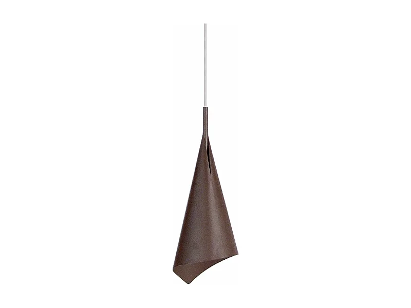 Suspensão TOSEL  CHÂTAIGNIER metal cônico castanho D14,5 x  H95  cm