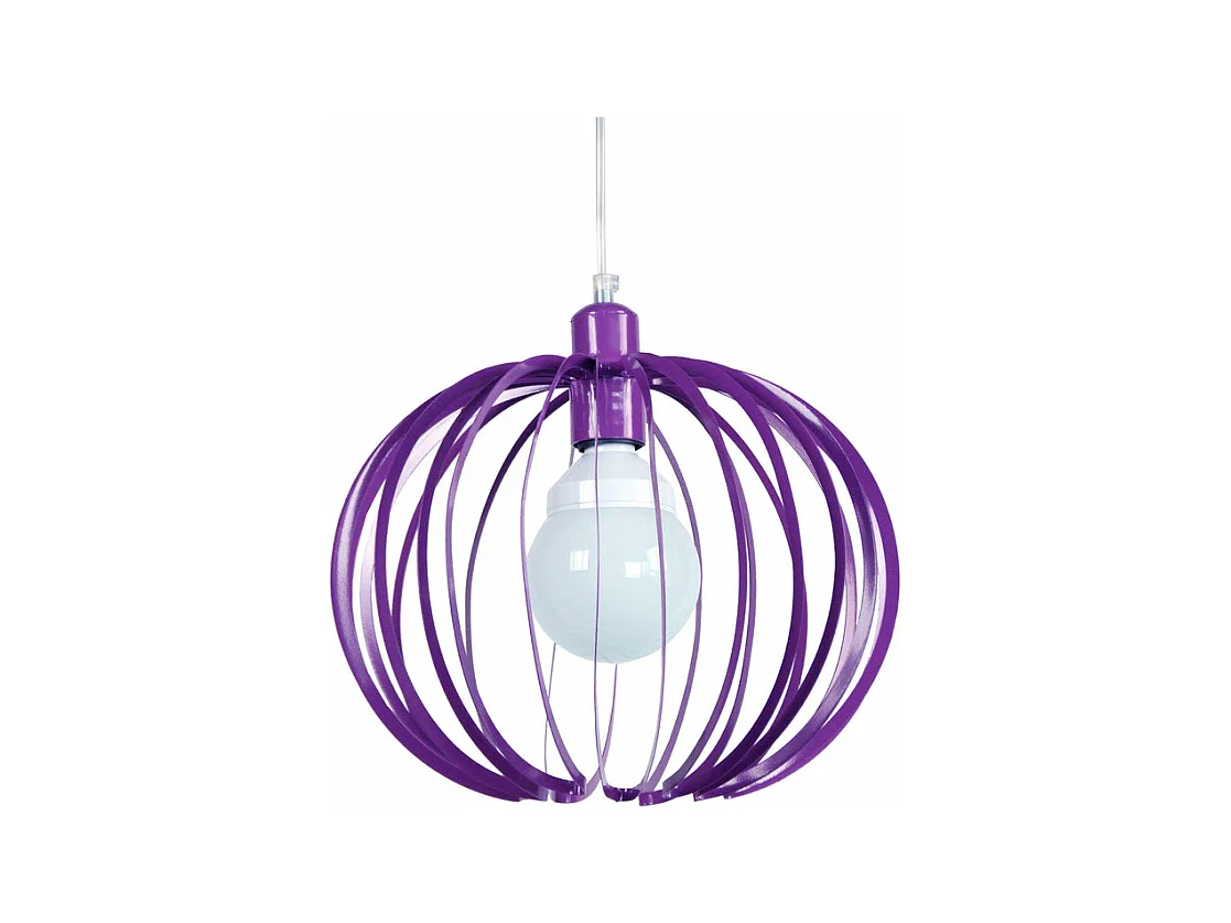 Suspensão TOSEL AFONSO metal globo roxo D25 x  H85  cm
