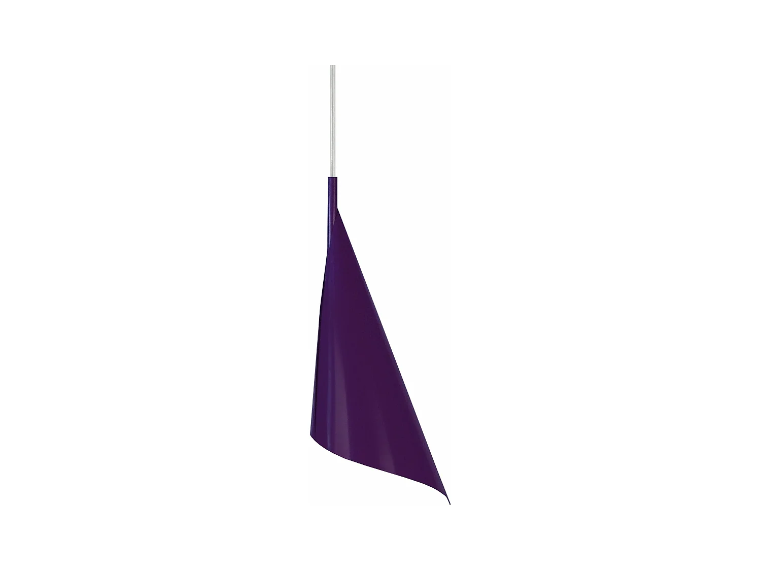 Suspensão TOSEL  CHÂTAIGNIER metal cônico roxo D14,5 x  H95  cm