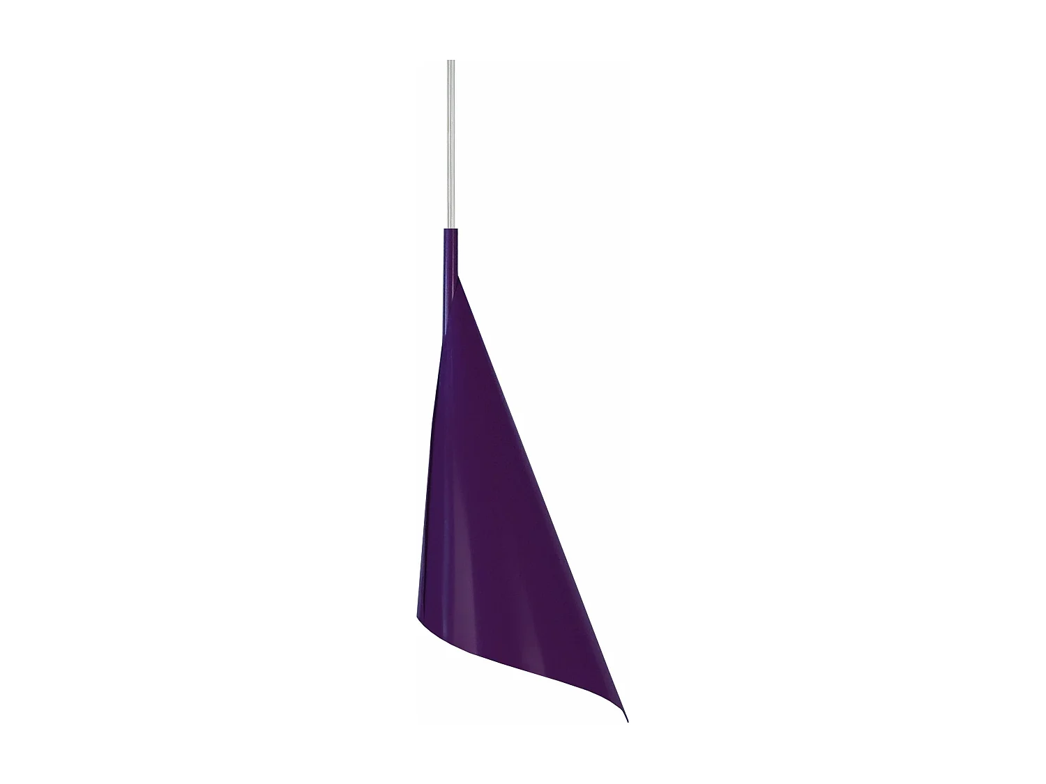 Suspension, conique métal  violet 95 cm.