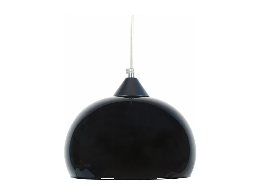 Suspension bol verre  noir 80 cm.