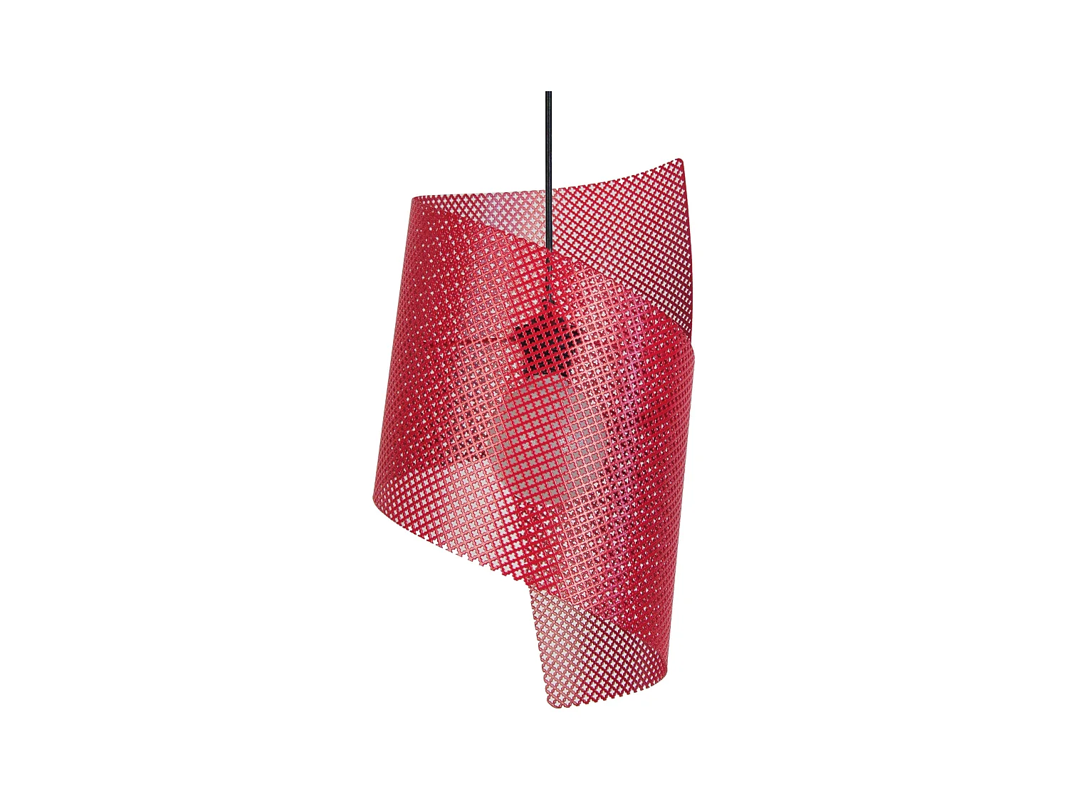 Suspension TOSEL ,métal,Rouge ,H110xD25xP 25cm