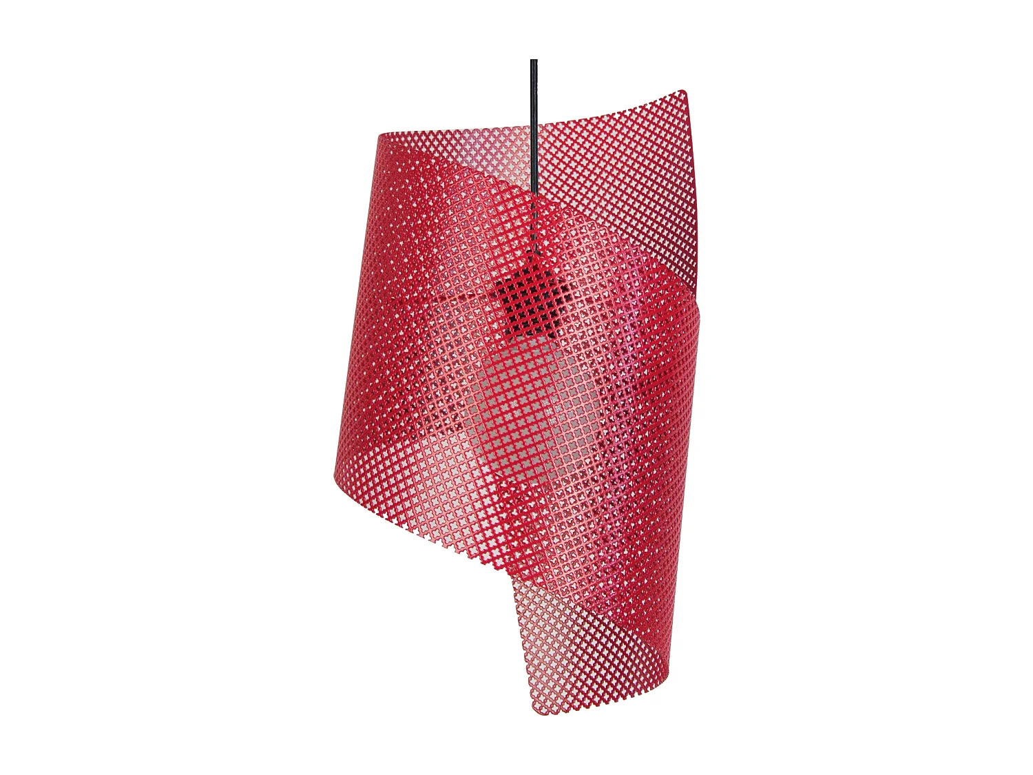 Suspension TOSEL ,métal,Rouge ,H110xD25xP 25cm