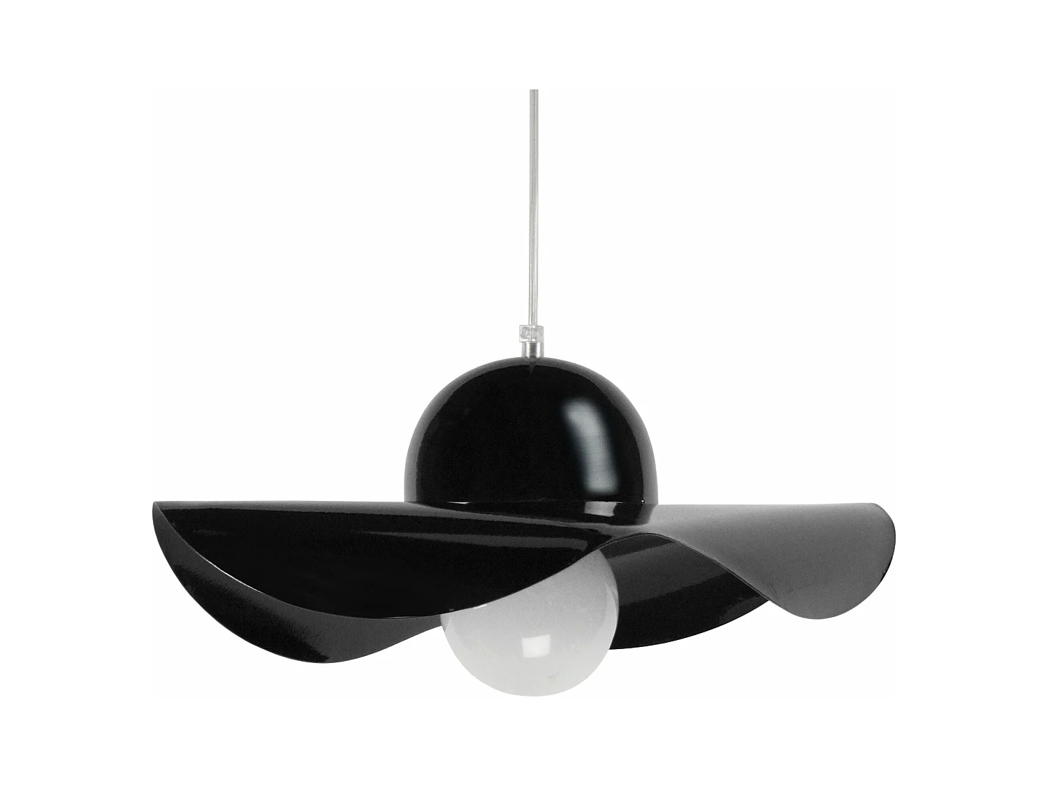 Suspension abstract, métal  noir 77 cm.