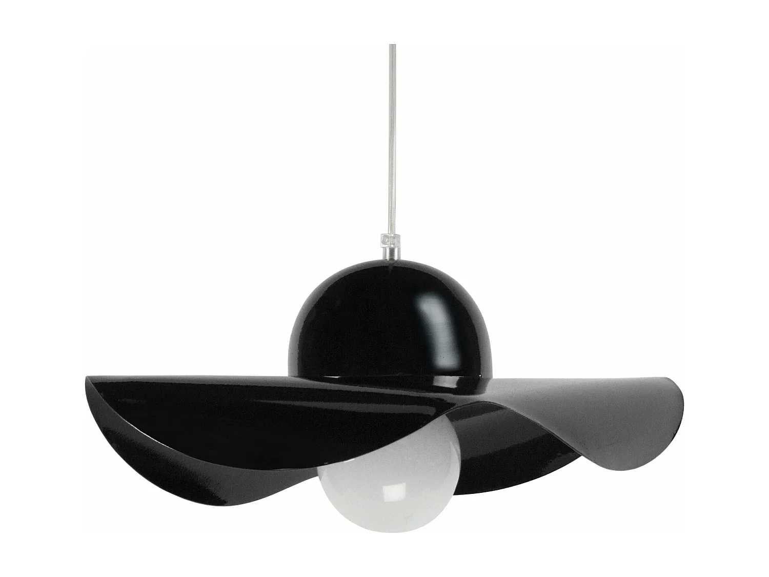 Suspensão TOSEL  ASCOT metal abstrato preto D40 x  H77  cm