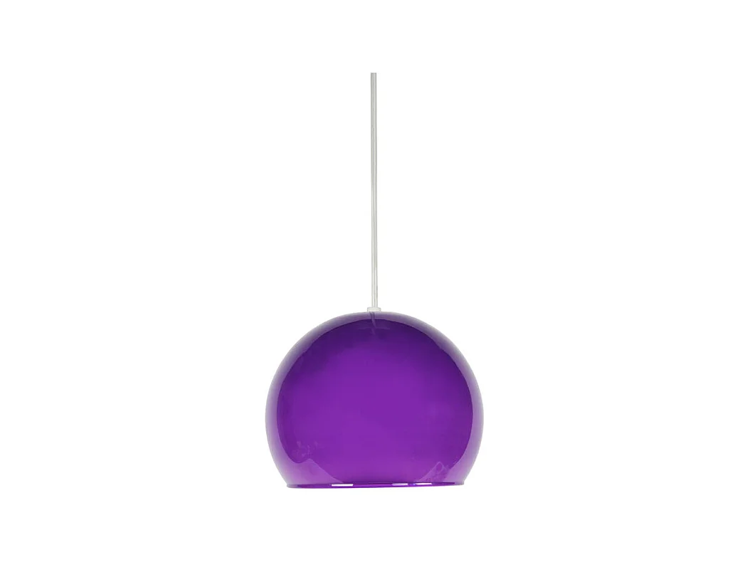 Suspension bol verre  violet 75 cm.