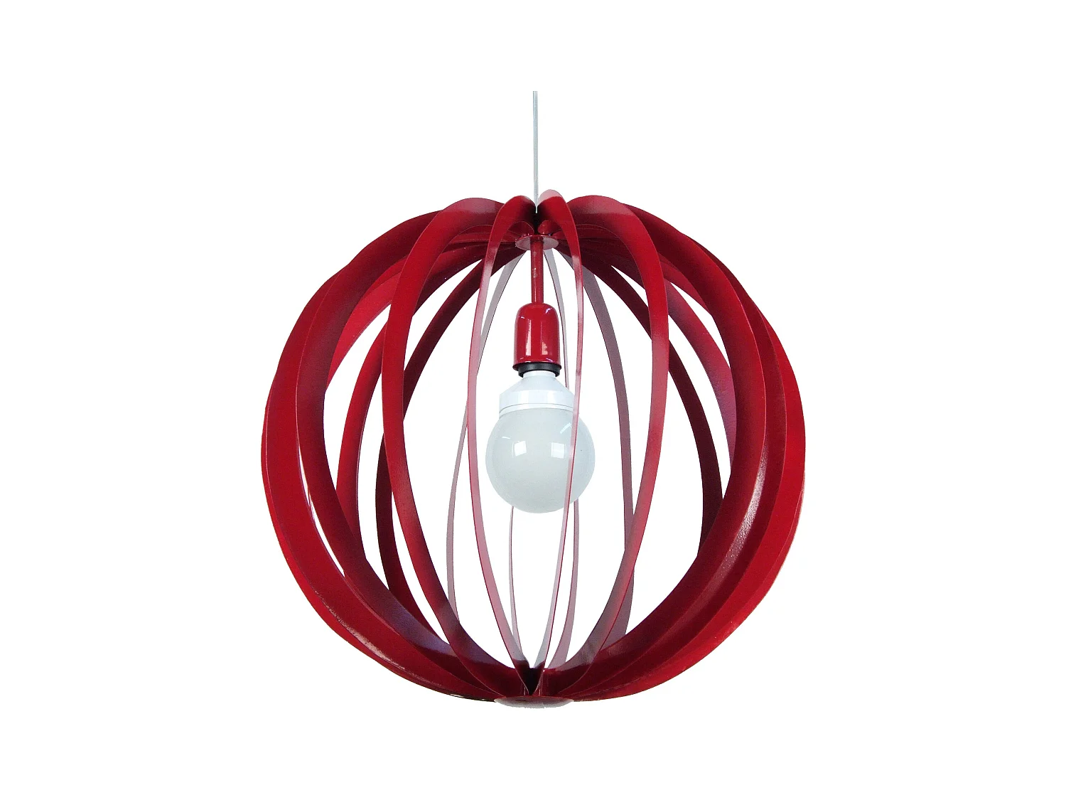 Suspension TOSEL ,métal,Rouge ,H110xD 50xP50cm