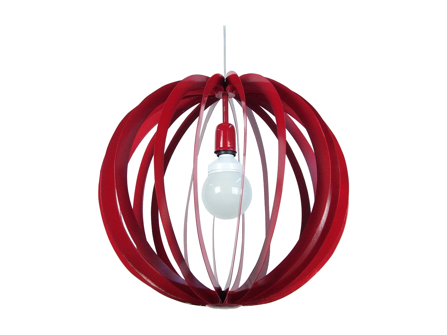 Suspension TOSEL ,métal,Rouge ,H110xD 50xP50cm