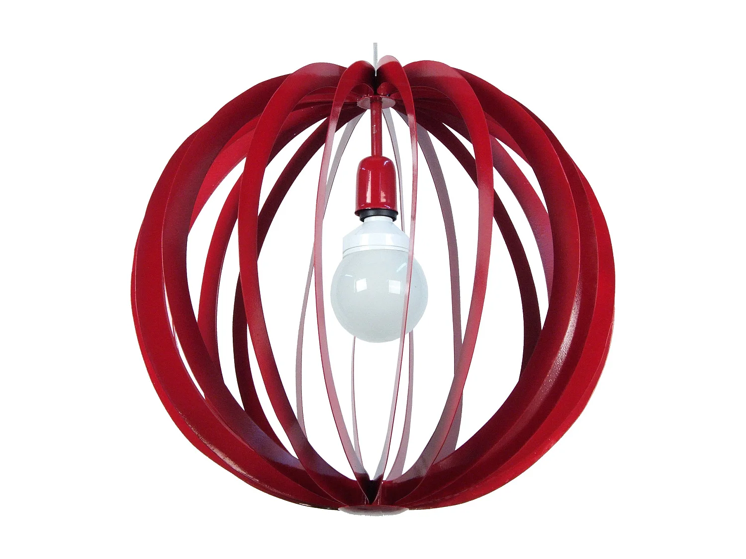 Suspension TOSEL ,métal,Rouge ,H110xD 50xP50cm