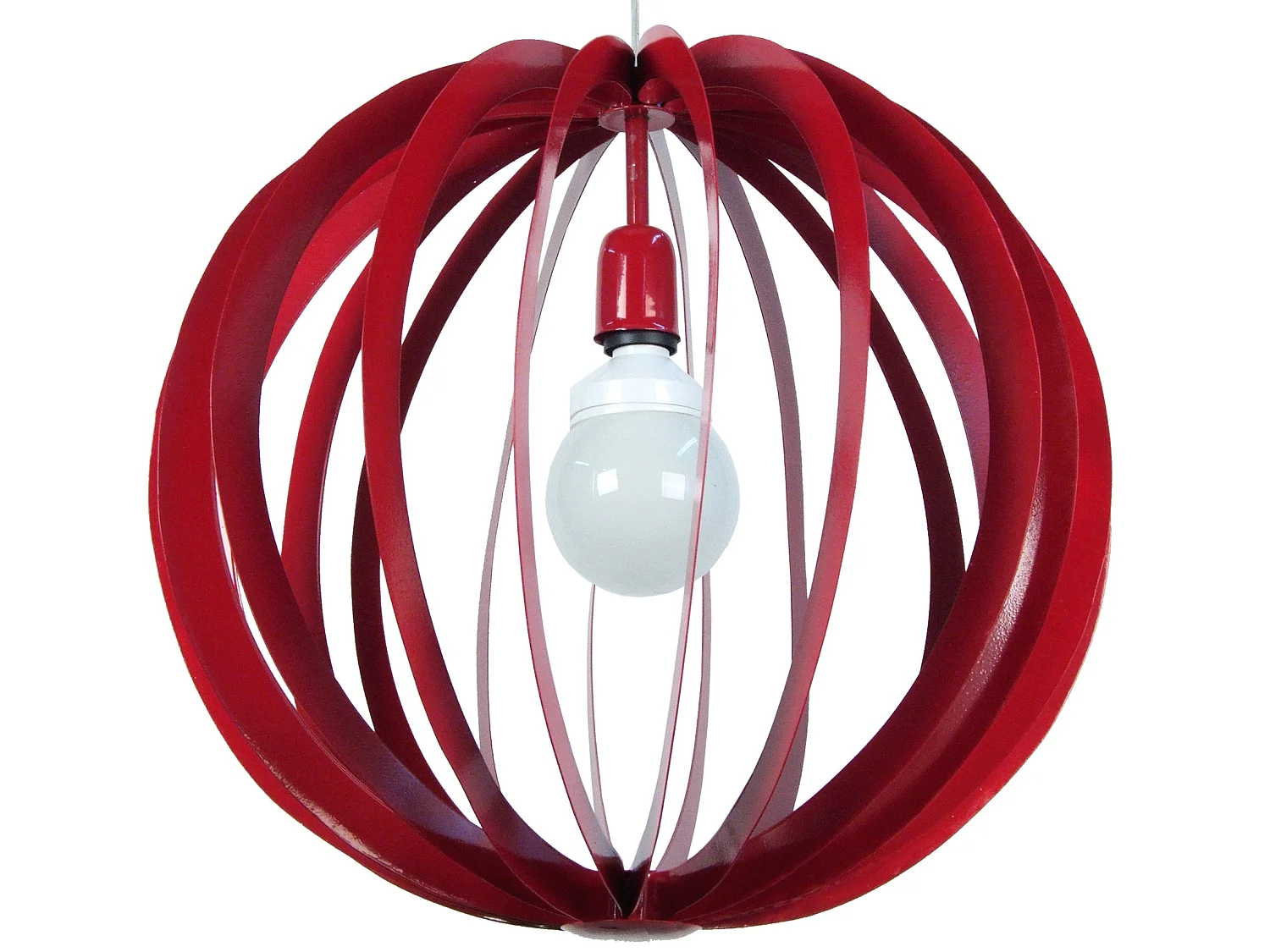 Lampadario a sospensione  metallo globo HOLLYWOOD rosso  D'50cm