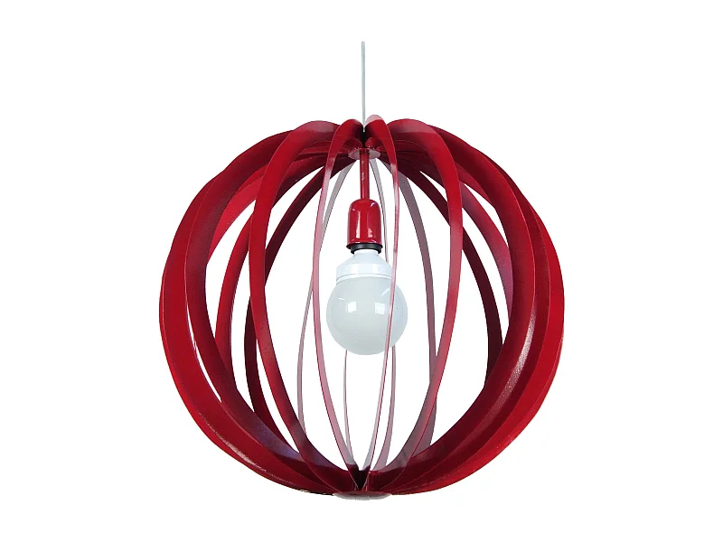 Suspension TOSEL ,métal,Rouge ,H110xD 50xP50cm