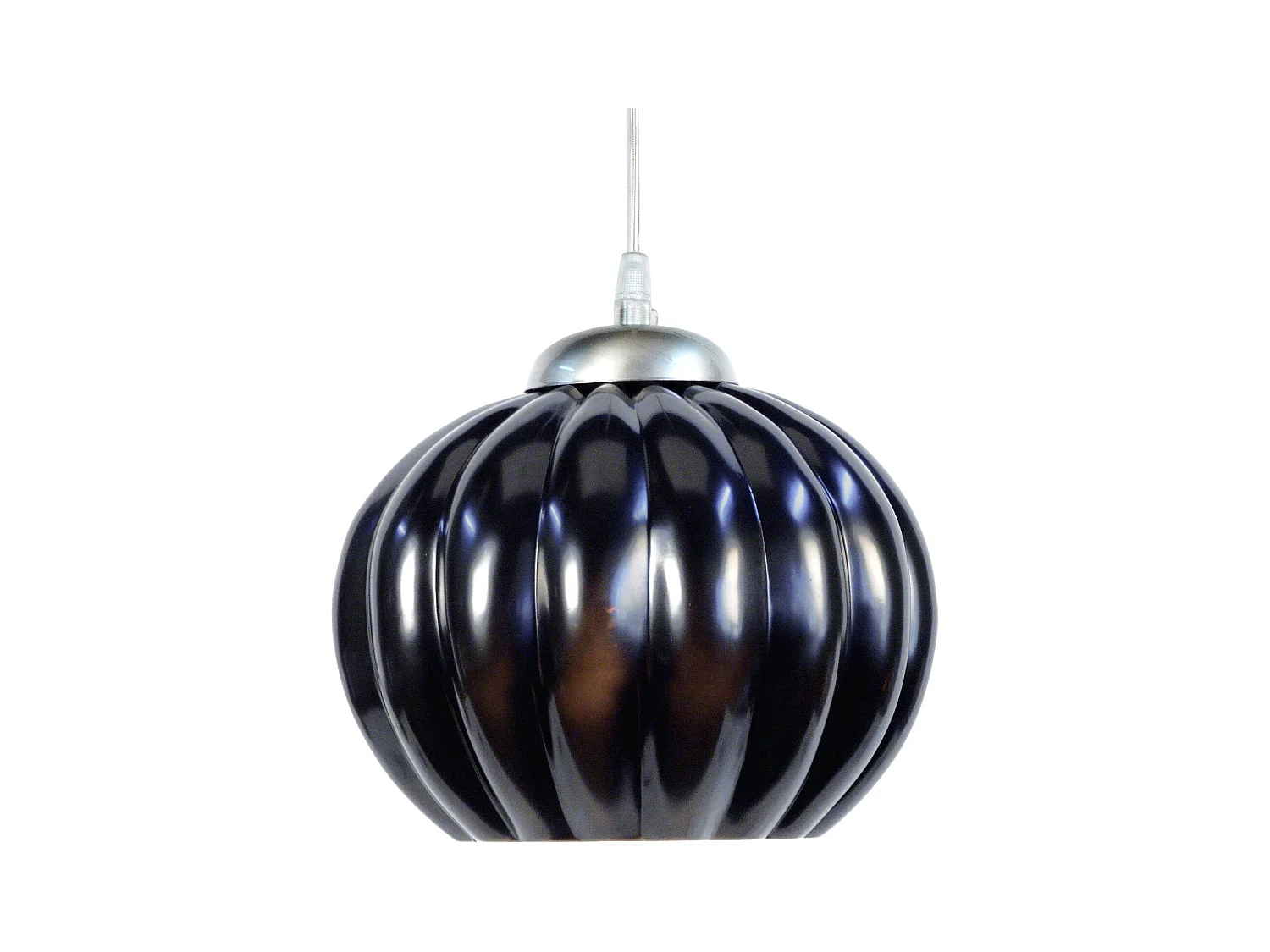 Suspensión  TOSEL ,vidrio,Negro ,A80xD23xP23cm