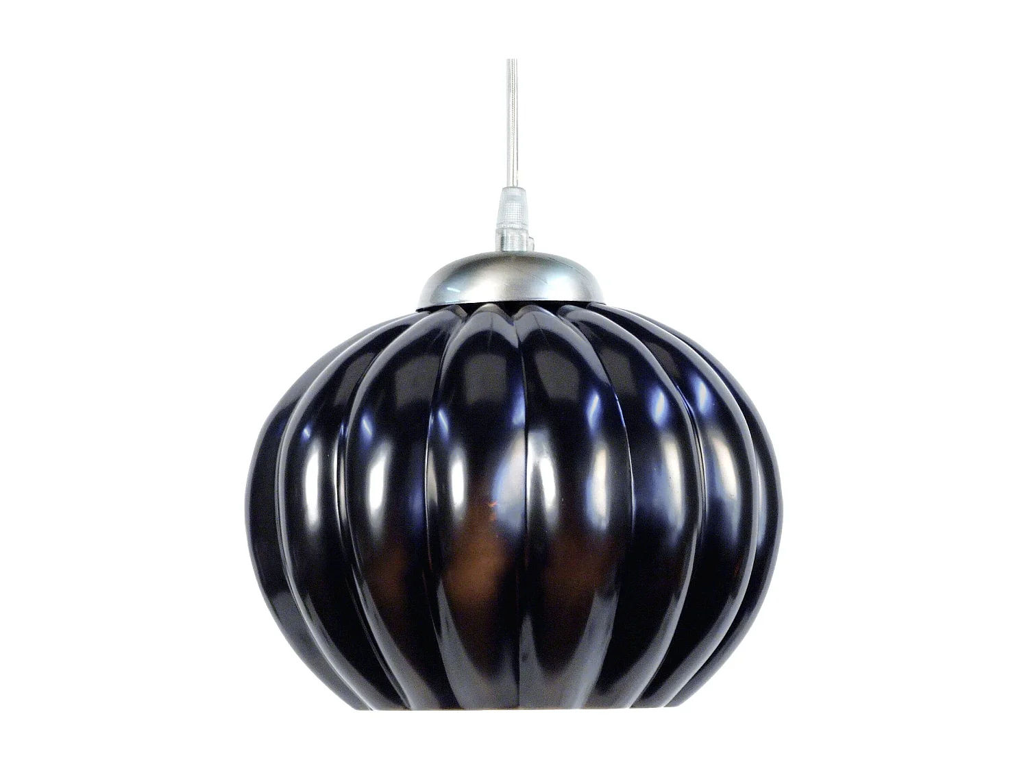 Suspension TOSEL ,verre,Noir ,H80xD23xP23cm