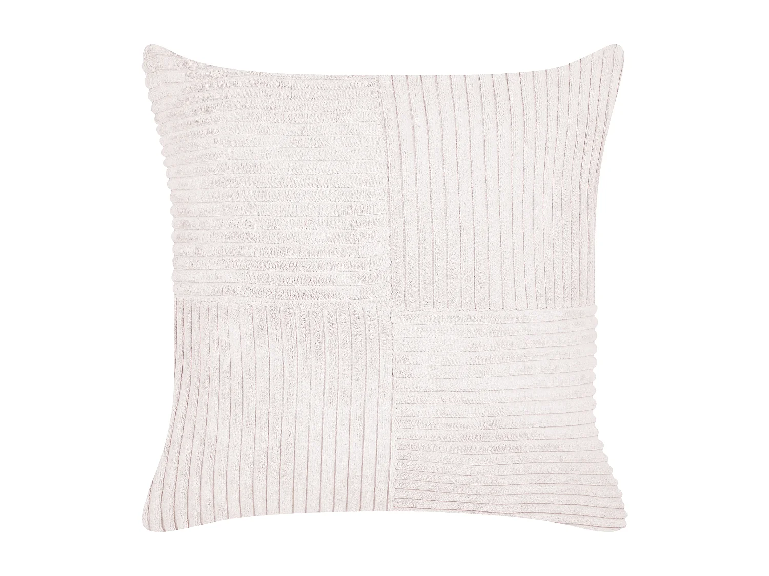 Set van 2 decoratieve kussens MILLET Corduroy 43 x 43 cm Gebroken wit Geometrisch patroon