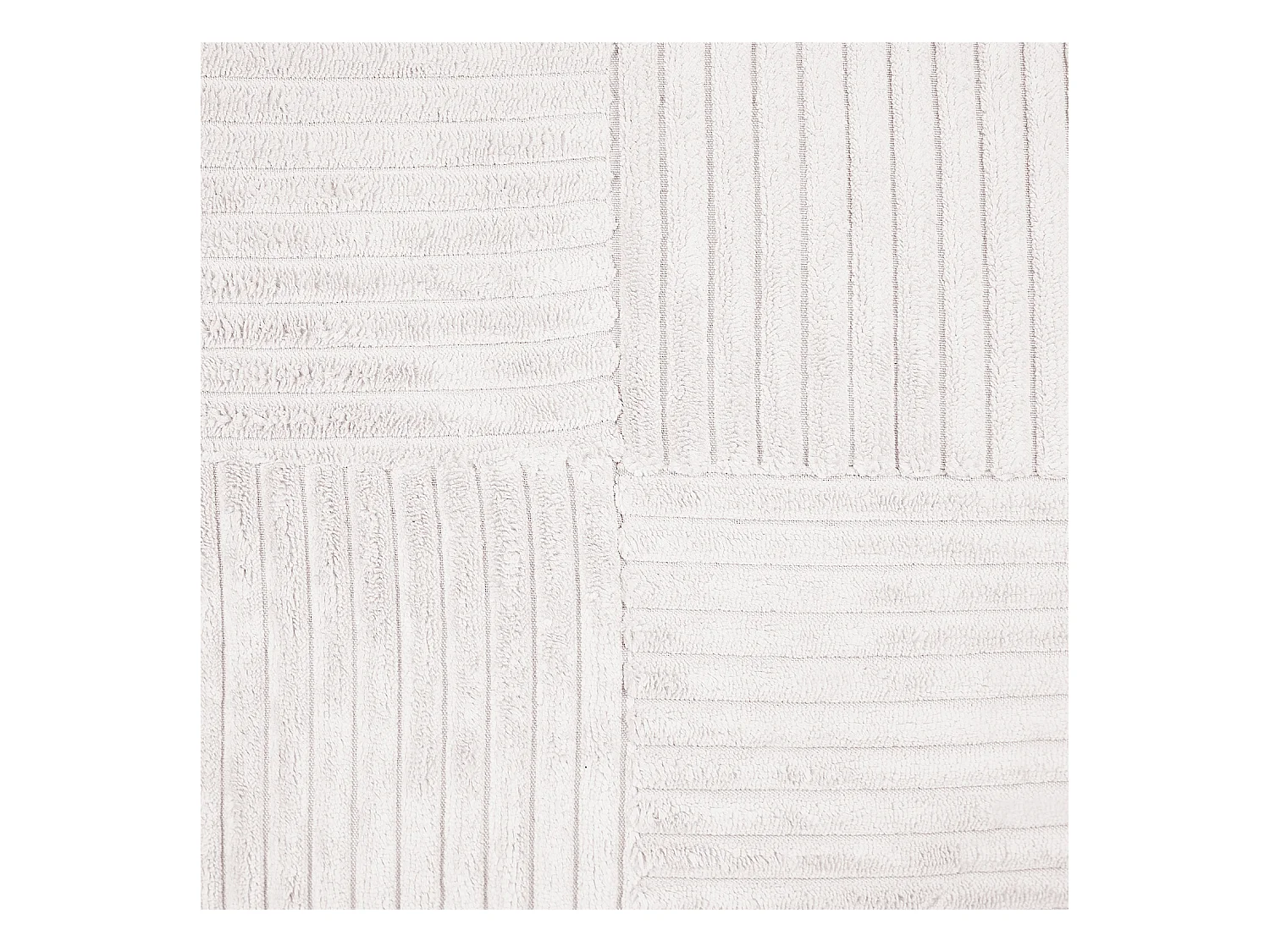 Set van 2 decoratieve kussens MILLET Corduroy 43 x 43 cm Gebroken wit Geometrisch patroon