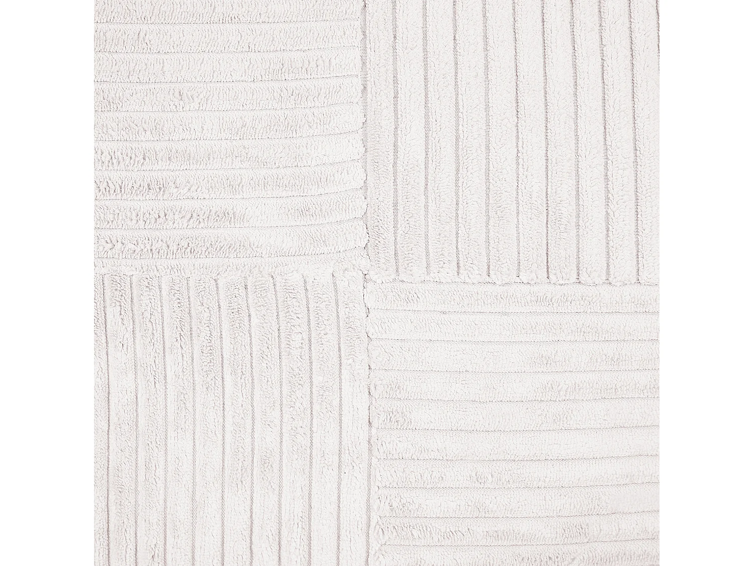 Set van 2 decoratieve kussens MILLET Corduroy 43 x 43 cm Gebroken wit Geometrisch patroon