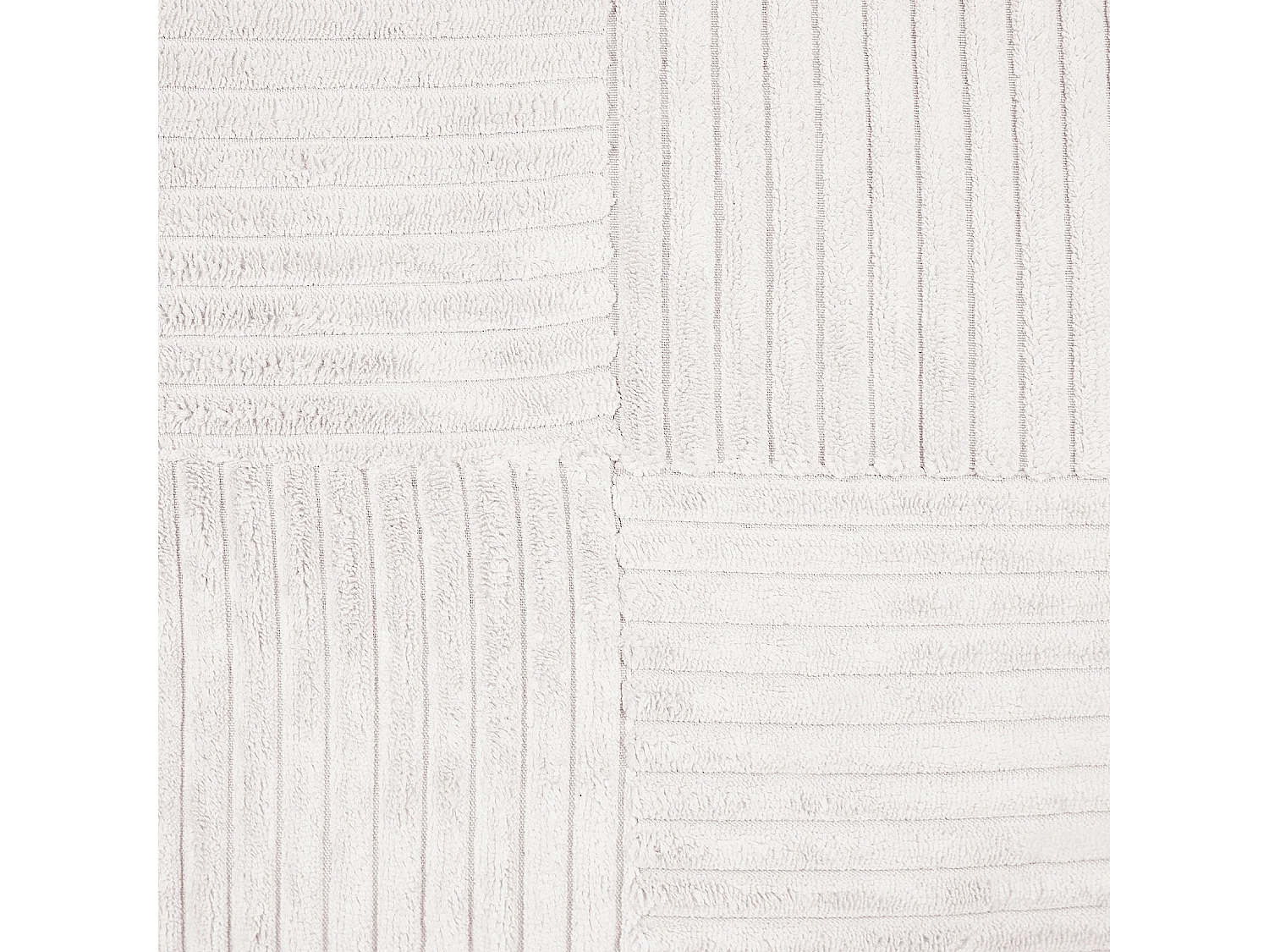 Set aus 2 dekorative Kissen aus Cord 43 x 43 cm Cremeweiß Millet