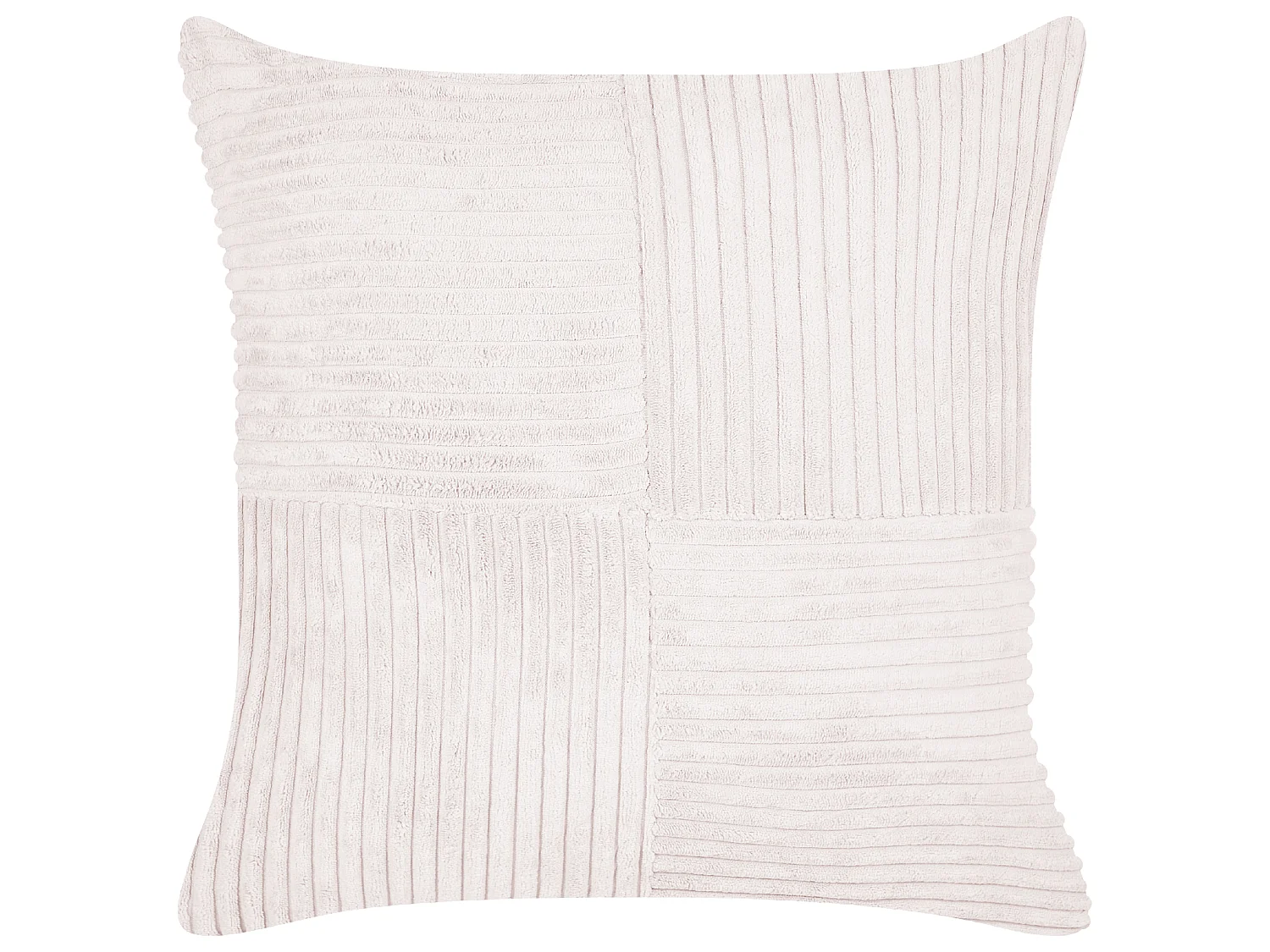 Set van 2 decoratieve kussens MILLET Corduroy 43 x 43 cm Gebroken wit Geometrisch patroon